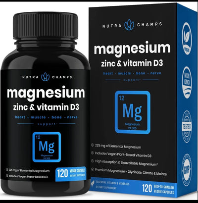 Magnesium Zin (vegan ) magnesium, zinc , vitamin D3
