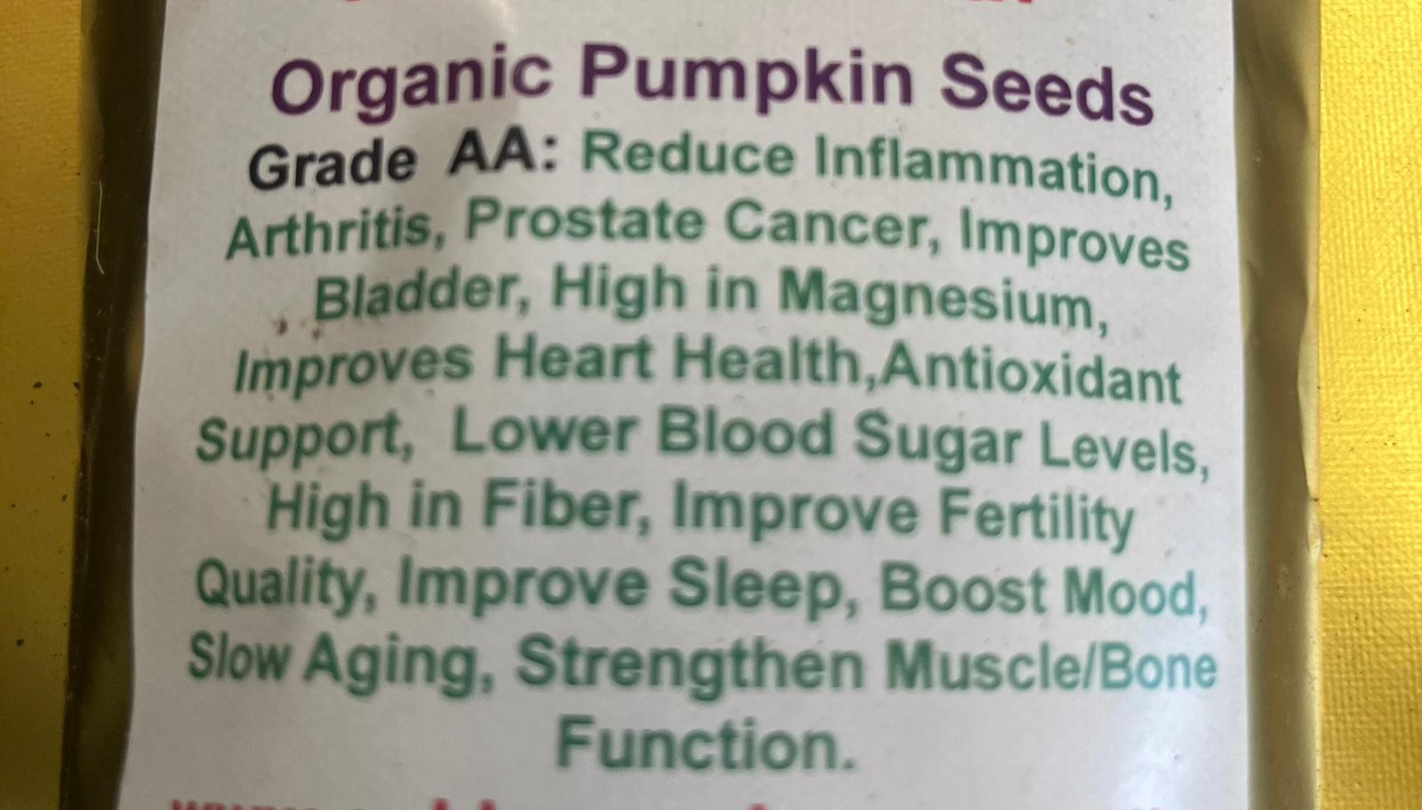 Organic Pumpkin Seeds Grade AA