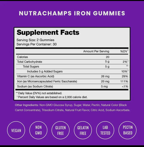 Iron Gummies (60)