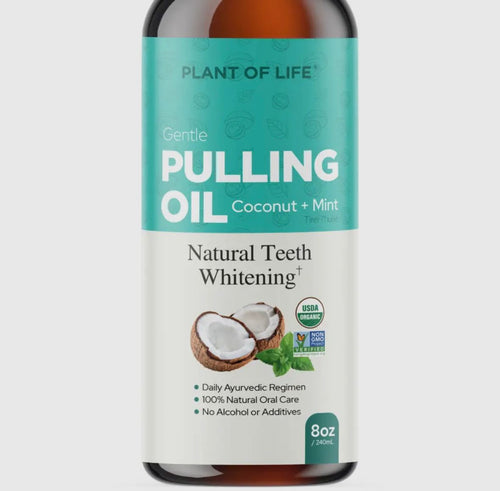 Pulling Oil (coconut & mint ) Natural Teeth Whitening 8oz