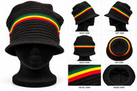 Rasta Cap black with strips