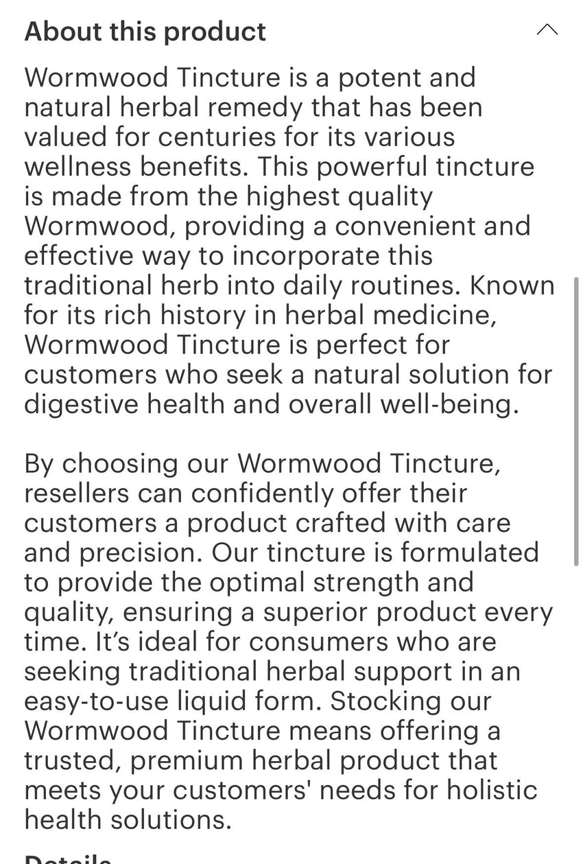 Wormwood Tincture 1oz