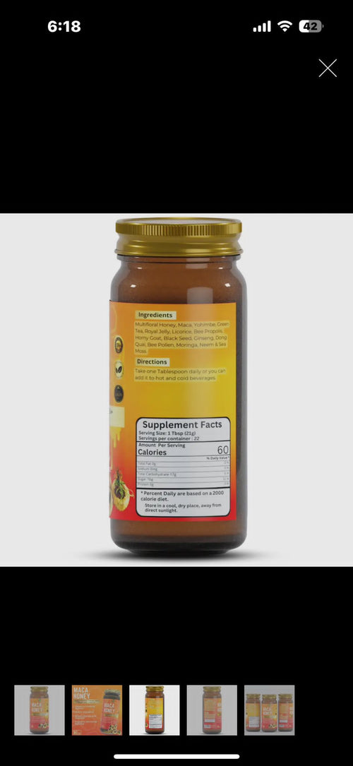 Maca Herbal Honey 16oz