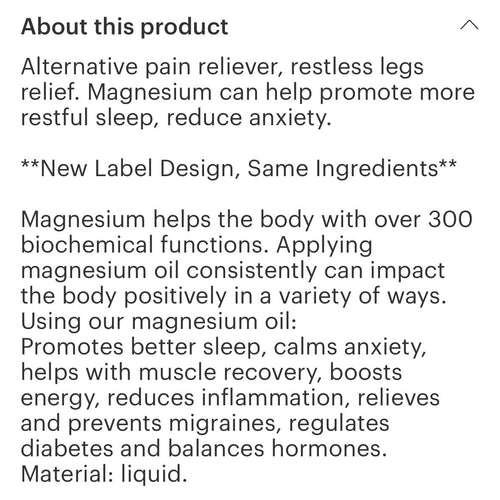 Magnesium Spray 4oz