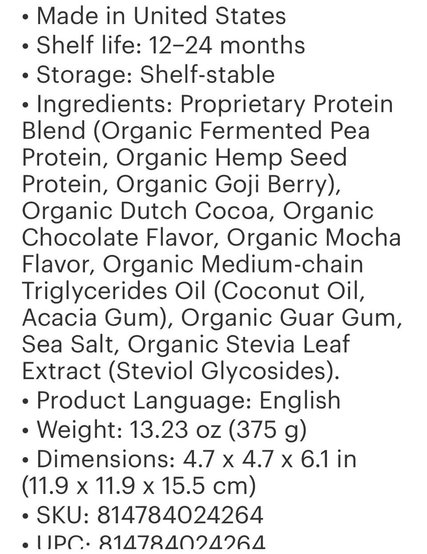 Plant Based Protein (Mocha) 375g