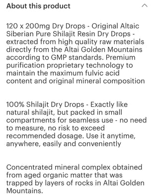 Shilajit Tablets drops (120pc)