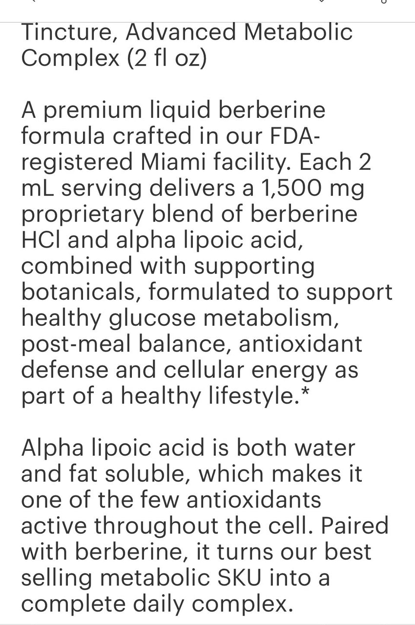 Berberine Drops (tincture) 2oz