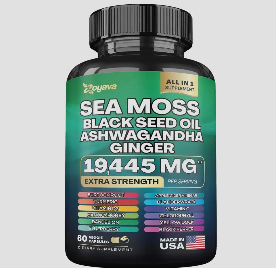 Sea Moss , Black Seed Oil ,Awagandha Capsules 19, 445 MG (extra strength) 60 capsules