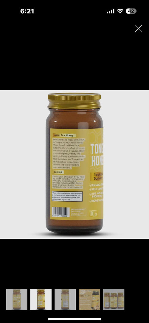 Tongkat Ali Herbal Honey 16oz