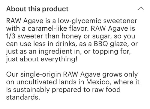 Agave (Raw) 11.75 oz