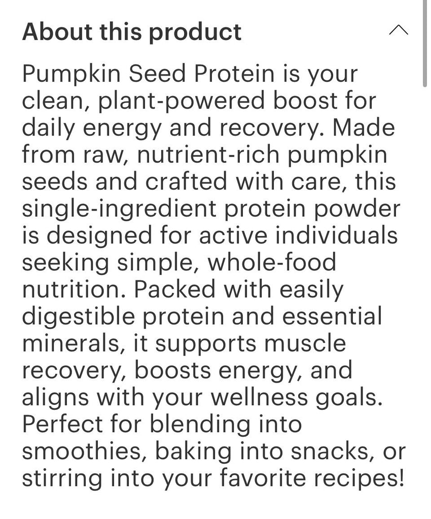 Pumpkin Seed Protein Powder (organic ) 450g