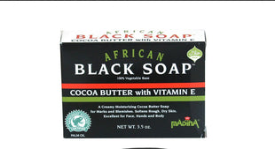 Black Soap with Cocoa Butter & Vitamin E 3.5 oz