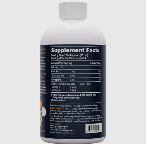 Organic Pumpkin Seed Oil 12oz