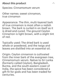Ceylon Cinnamon (whole ) 1 oz