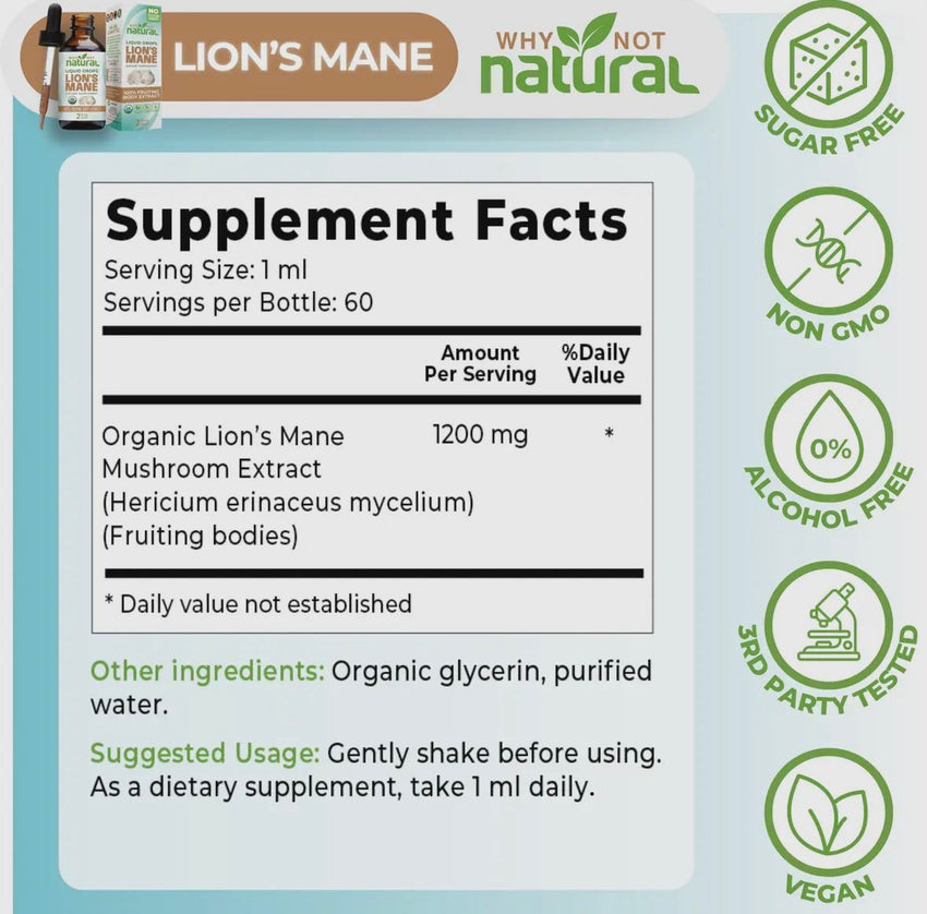 Lion Mane Drops 2oz