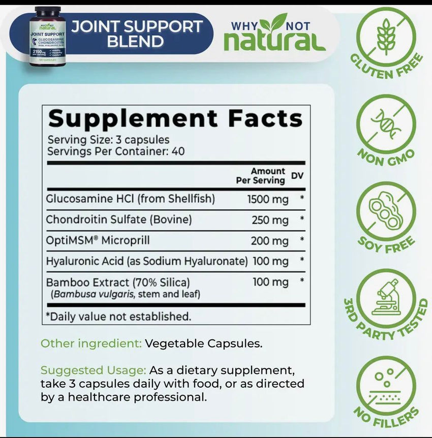Glucosamine Chondroitin MSM Joint Support (120)
