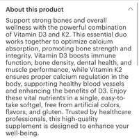 D3 + K2  (60) Capsules