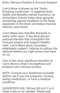 Lion’s Mane Drops 1oz