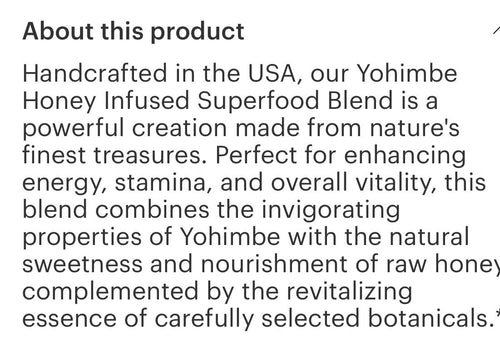 Yohimbre Herbal Honey 16 oz