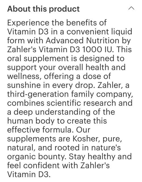 Vitamin D3 Drops 1000 IU