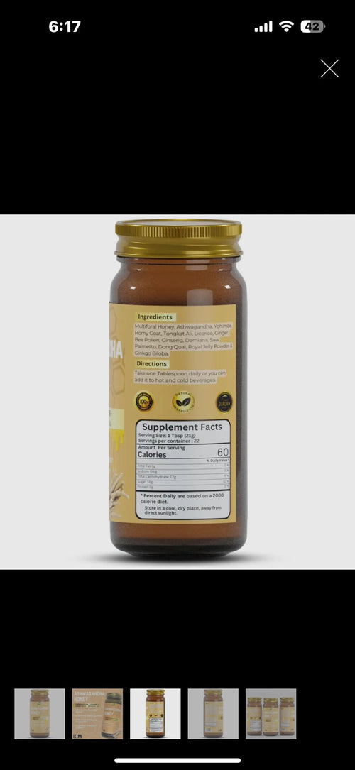 Ashwagandha Herbal Honey 16oz