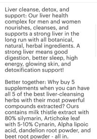 Liver 5&1 (alpha lipoic acid, artichoke leaf, milk thistle , dandelion, beet root ) (120)
