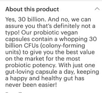 Probiotics (30 billion Cfus) digestion supplements (30)