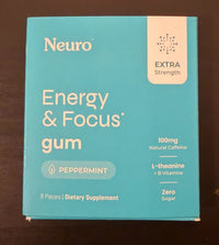 Energy & Focus Gum Xtra Strength Peppermint (9)