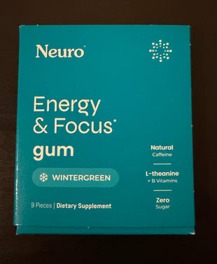 Energy & Focus Gum Xtra Strength Peppermint (9)
