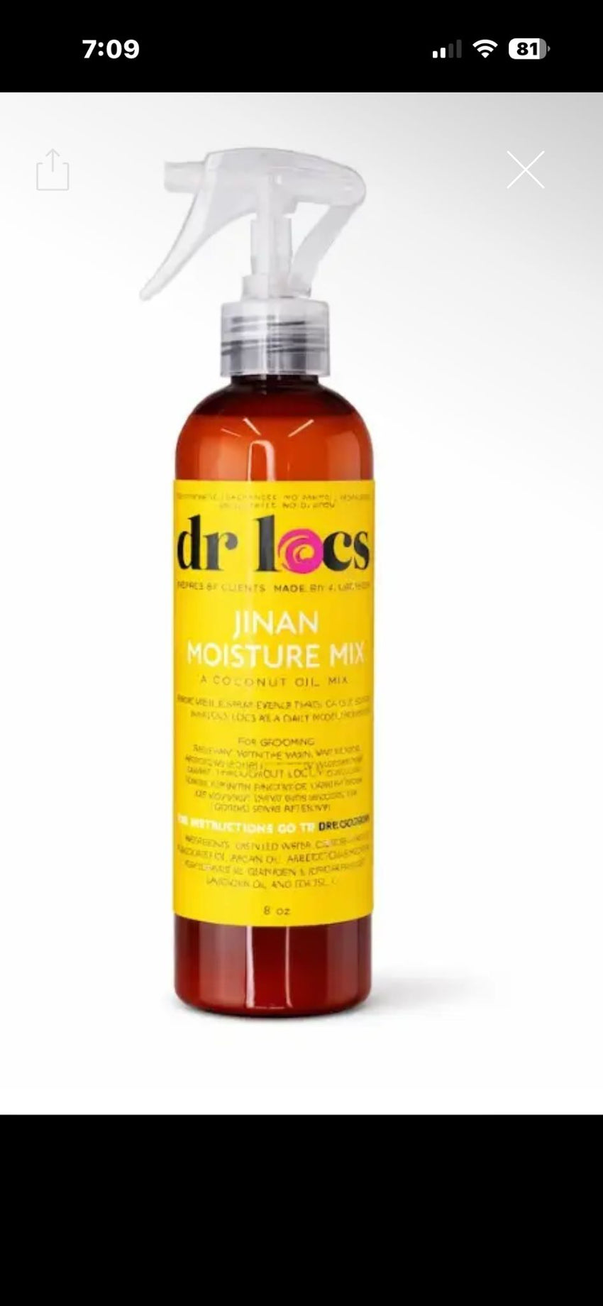 Dr Locs - Moisture Mix (coconut oil mix ) 8oz