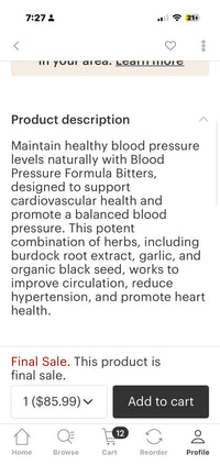 Blood Pressure Bitters