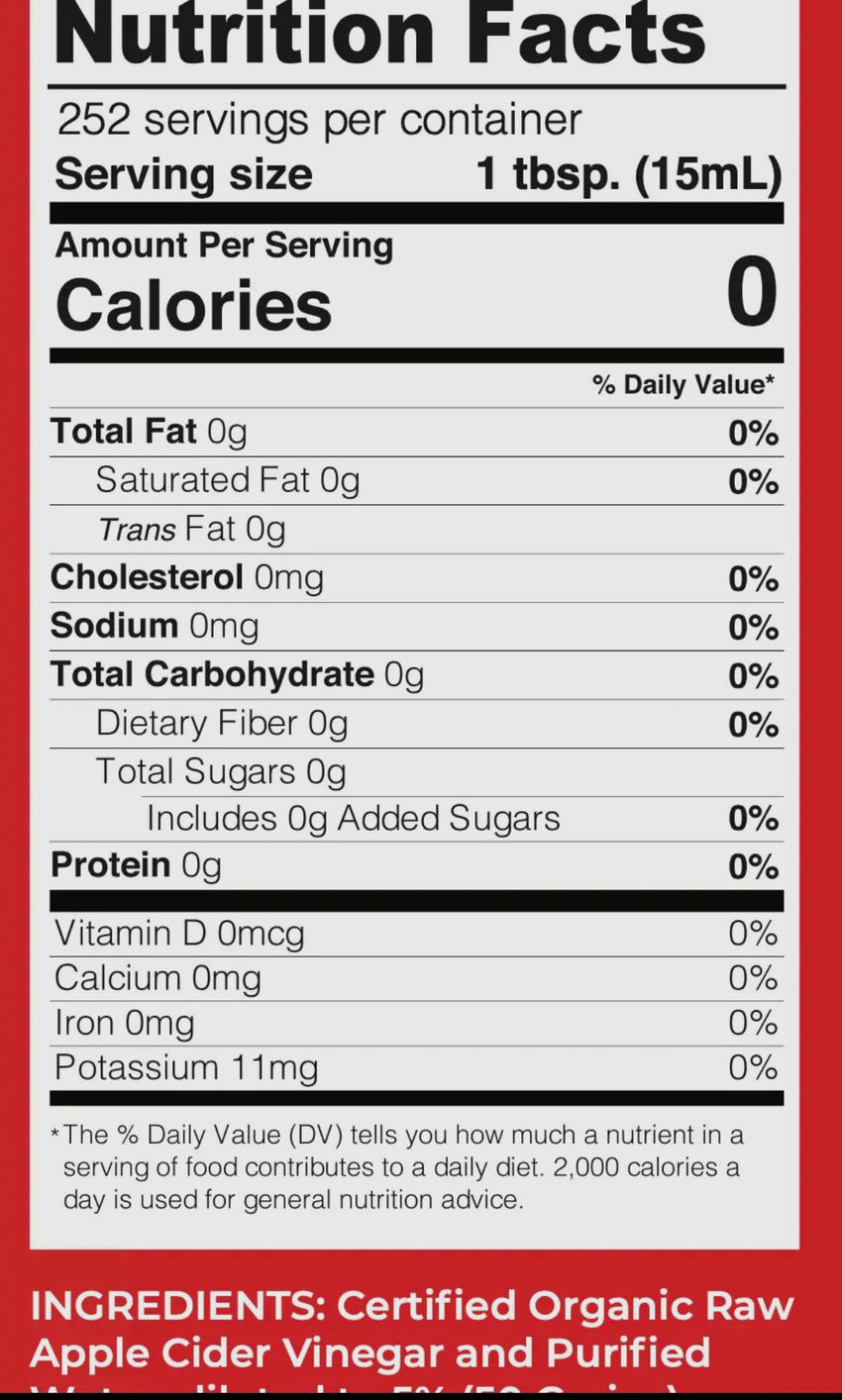 Apple Cider Vinegar 1 gallon