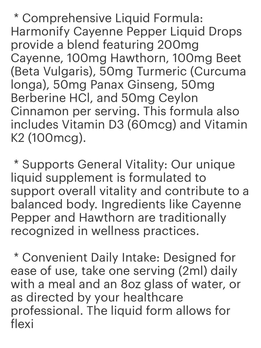 Cayenne Pepper Liquid  Drops 2oz