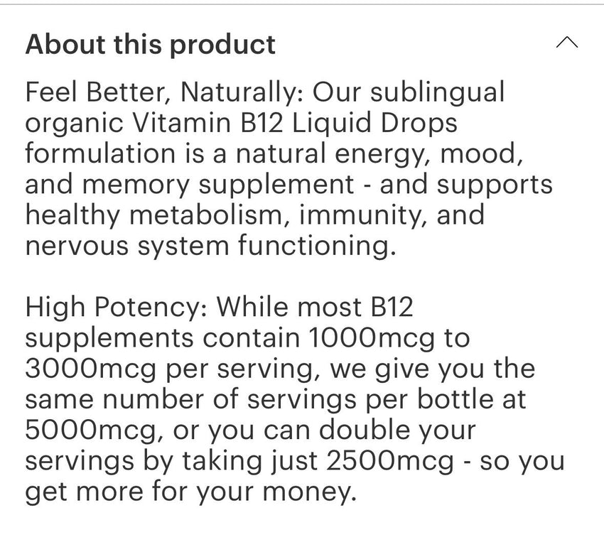 B12 drops 2oz