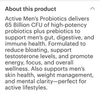 Men’s Probiotic 50 Billion CFU Capsules (30)