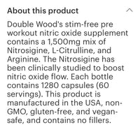 Nitric Oxide Booster 1500mg (180 capsules)