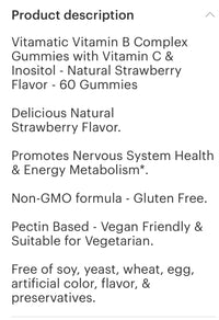 B Complex with Vitamin C Gummies (60)