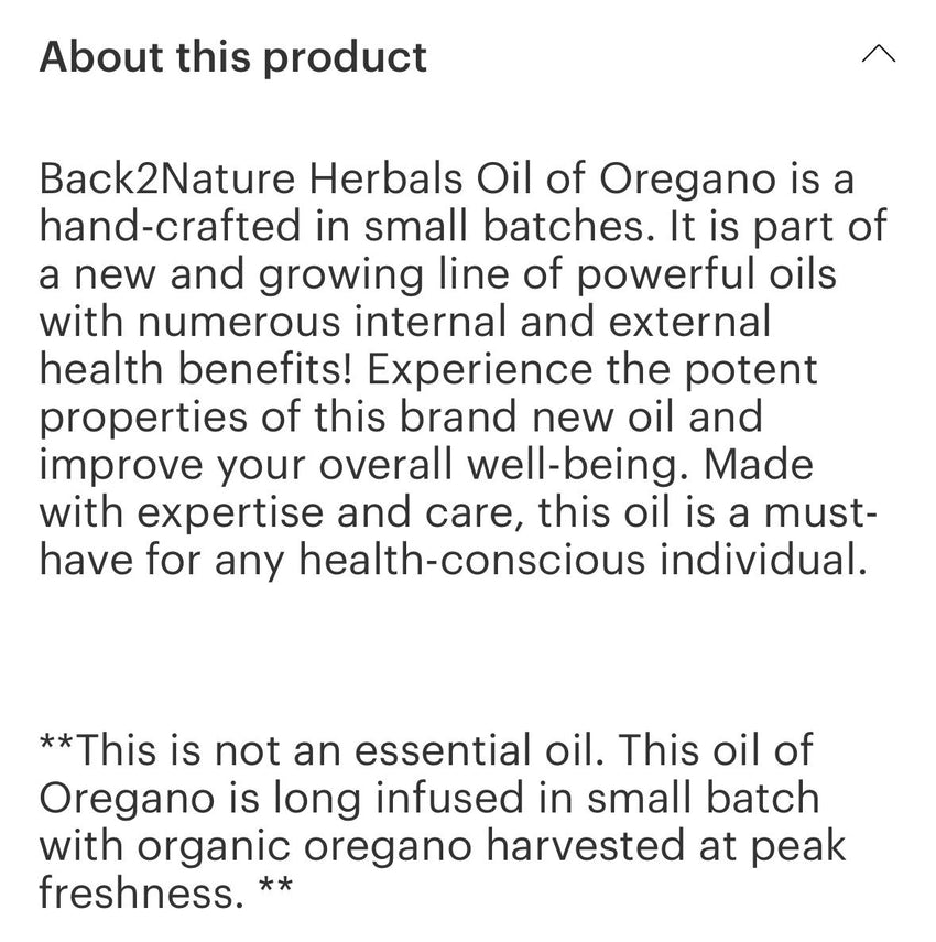 Oil of Oregano