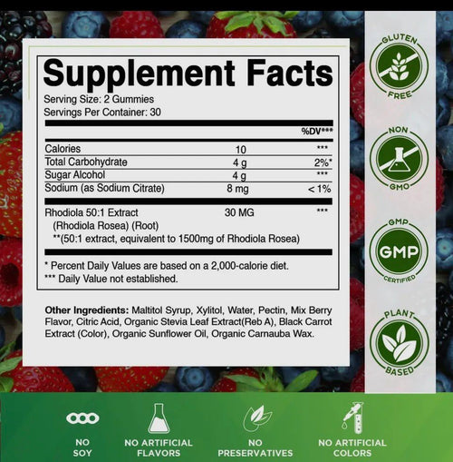 Rhodiola Rosea Gummies (60)