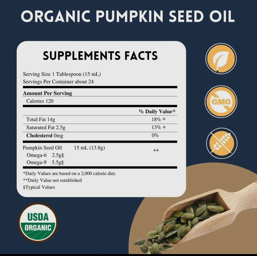 Organic Pumpkin Seed Oil 12oz