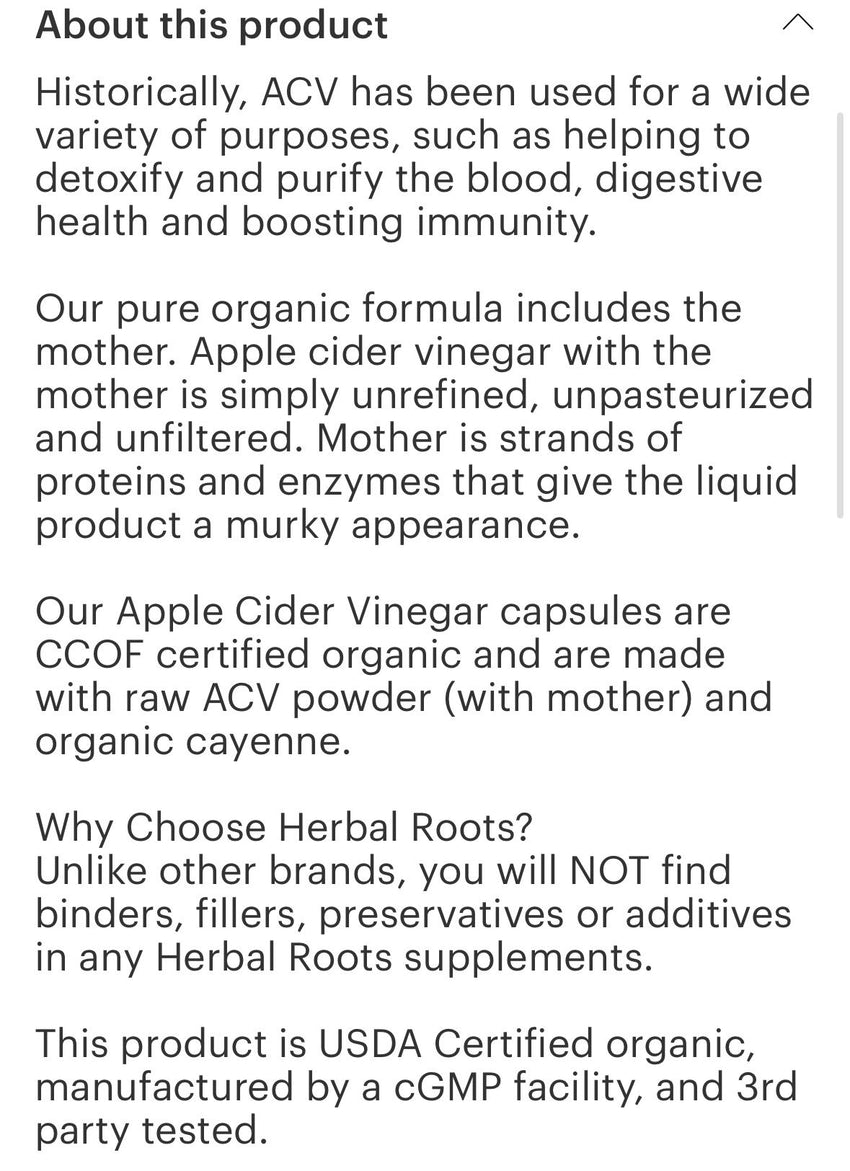 Apple Cider Vinegar Capsules (60)
