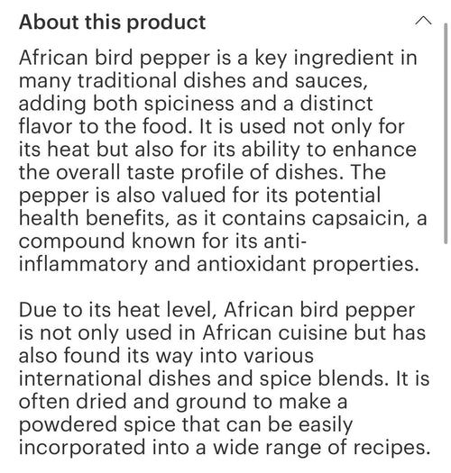 African Bird Pepper 4oz