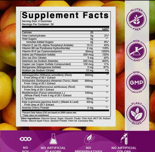 Thyroid Gummies with Iodine & Kelp (60)