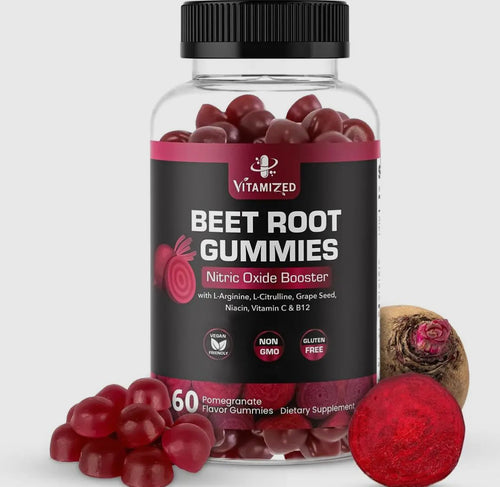 Beet Root Gummies 1000mg  (60) pomegranate flavor