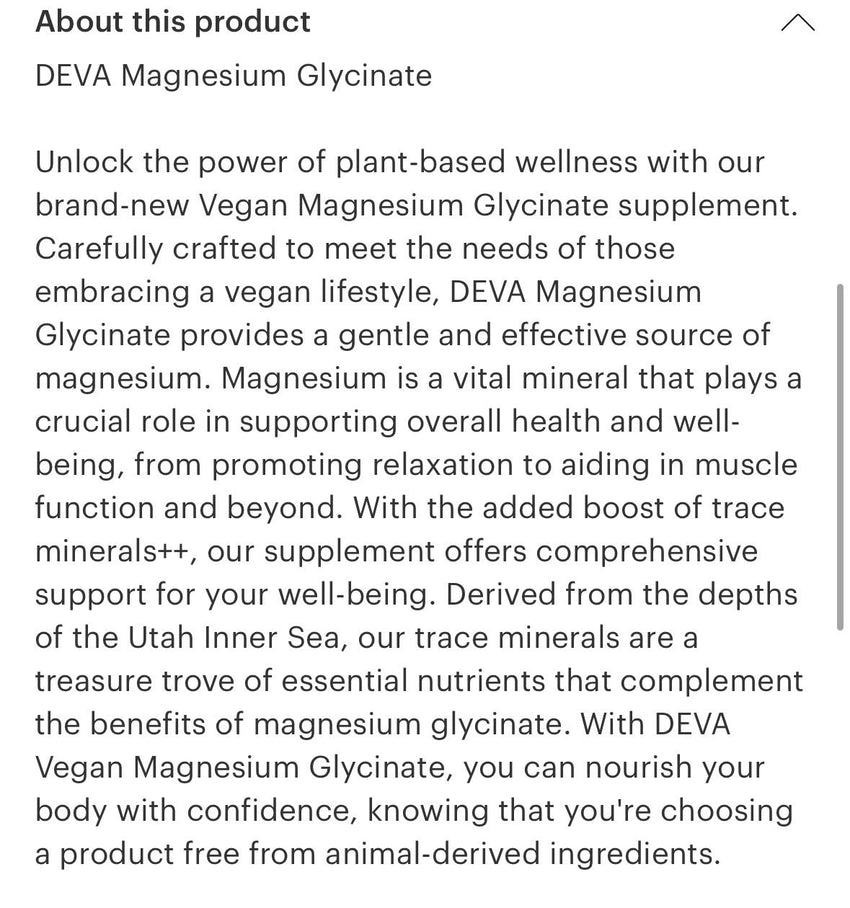 Magnesium Glycinate  90 tablets