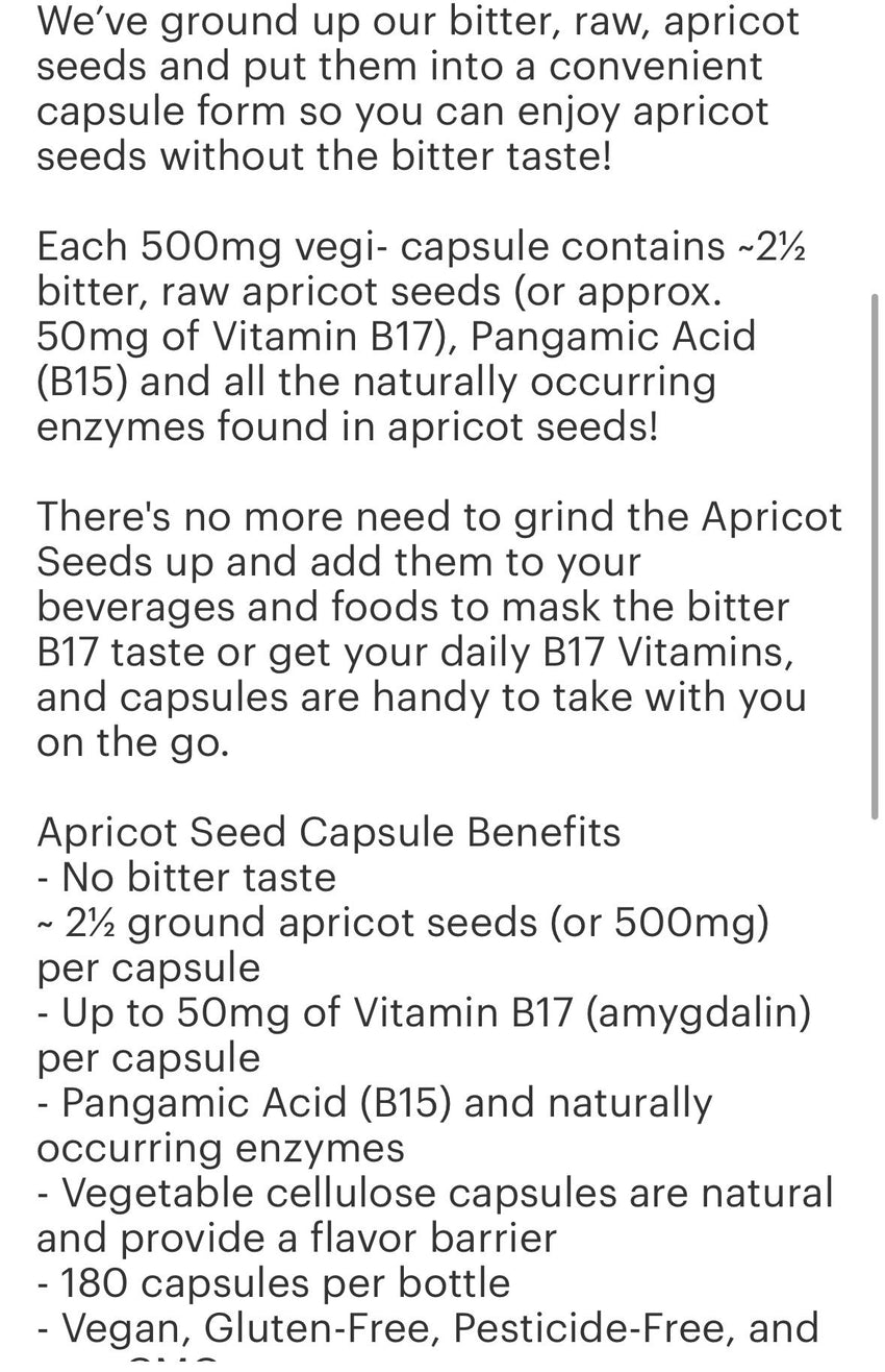 Apricot Kernels Capsules (180)