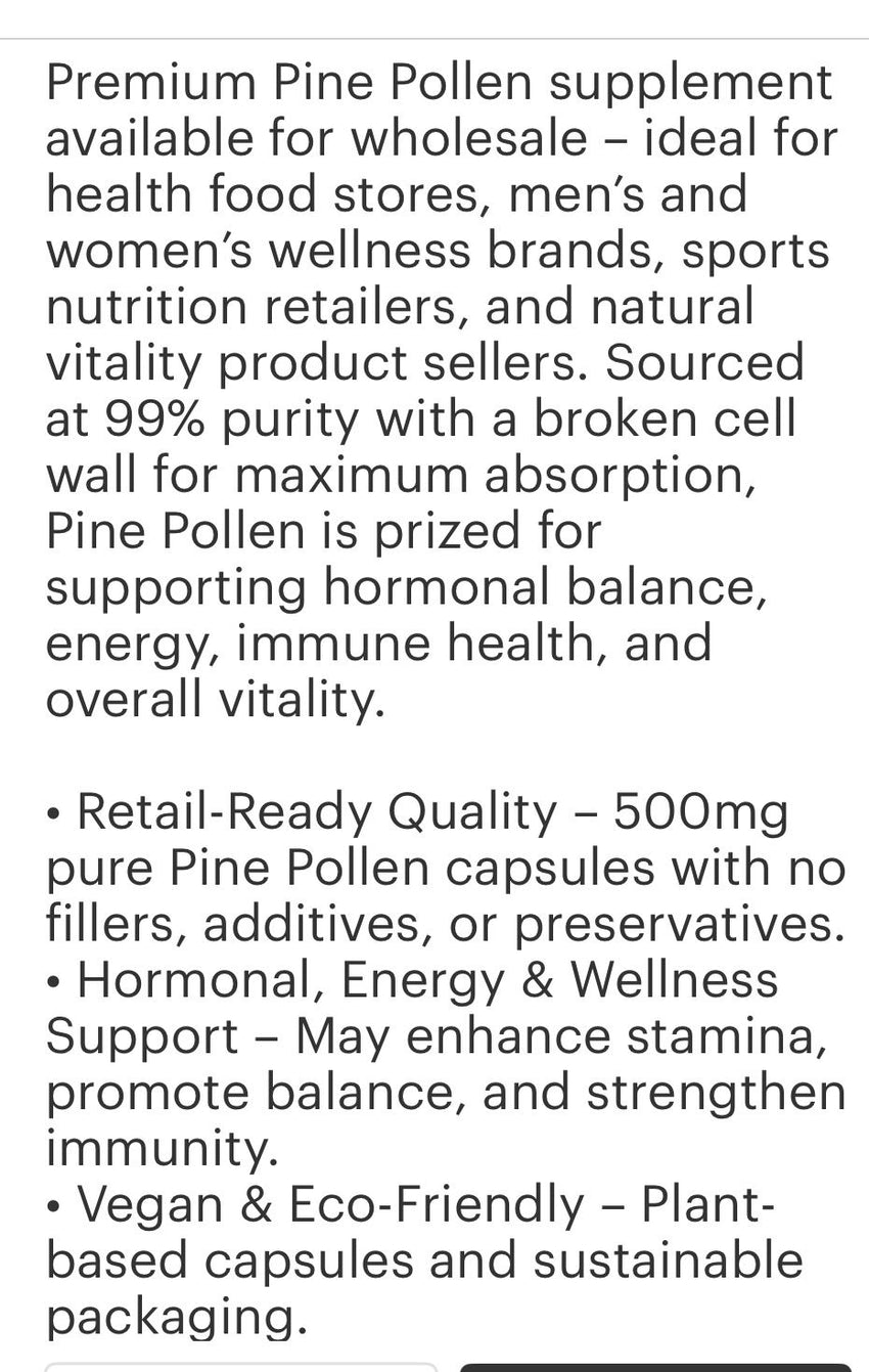 Pine Pollen Capsules (60)