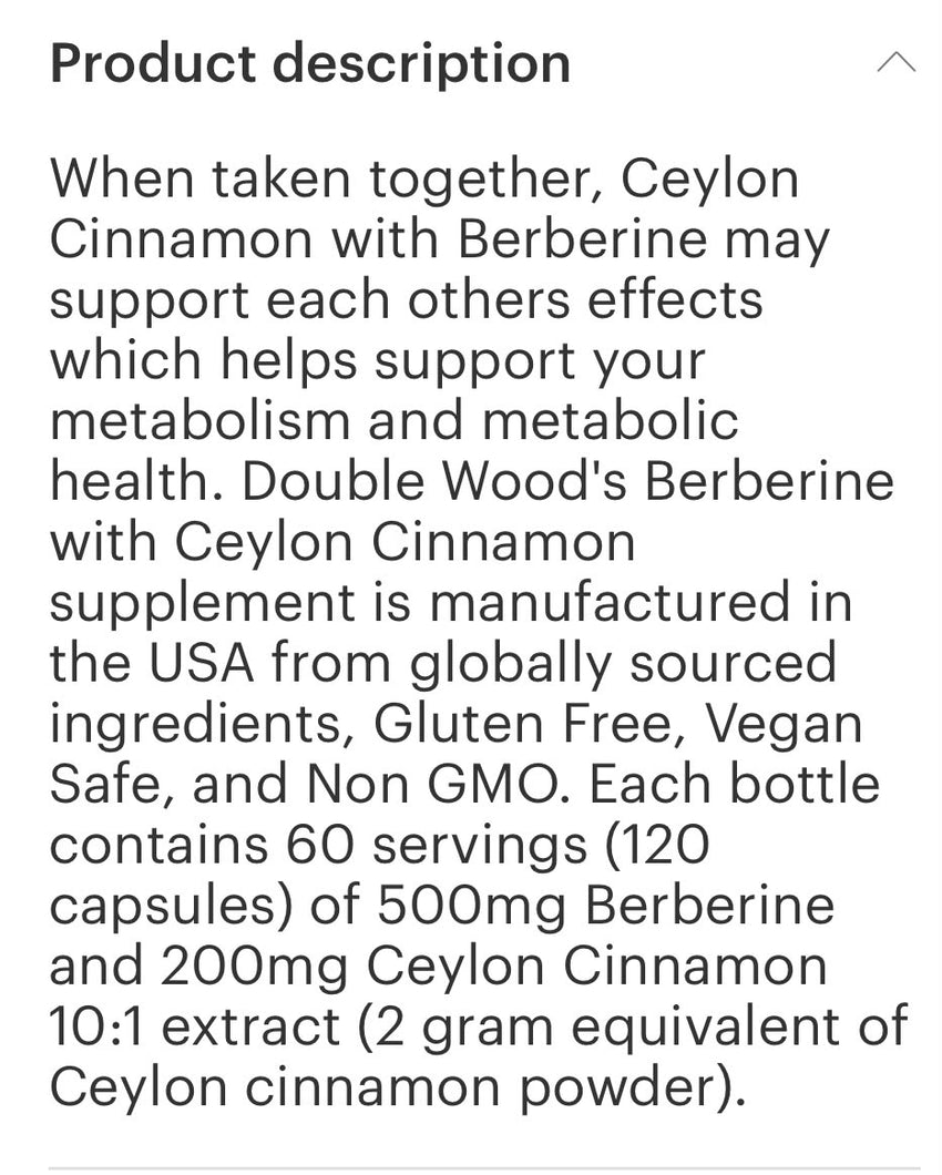 Berberine with Ceylon Cinnamon (120)