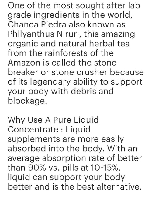 Chanca Piedra (the stone breaker ) supports kidneys, gallbladder & liver 8oz