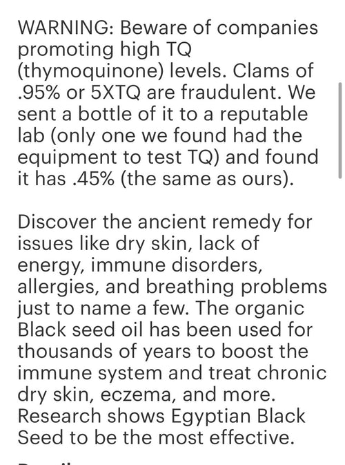 Egyptian Black Seed Oil 8oz